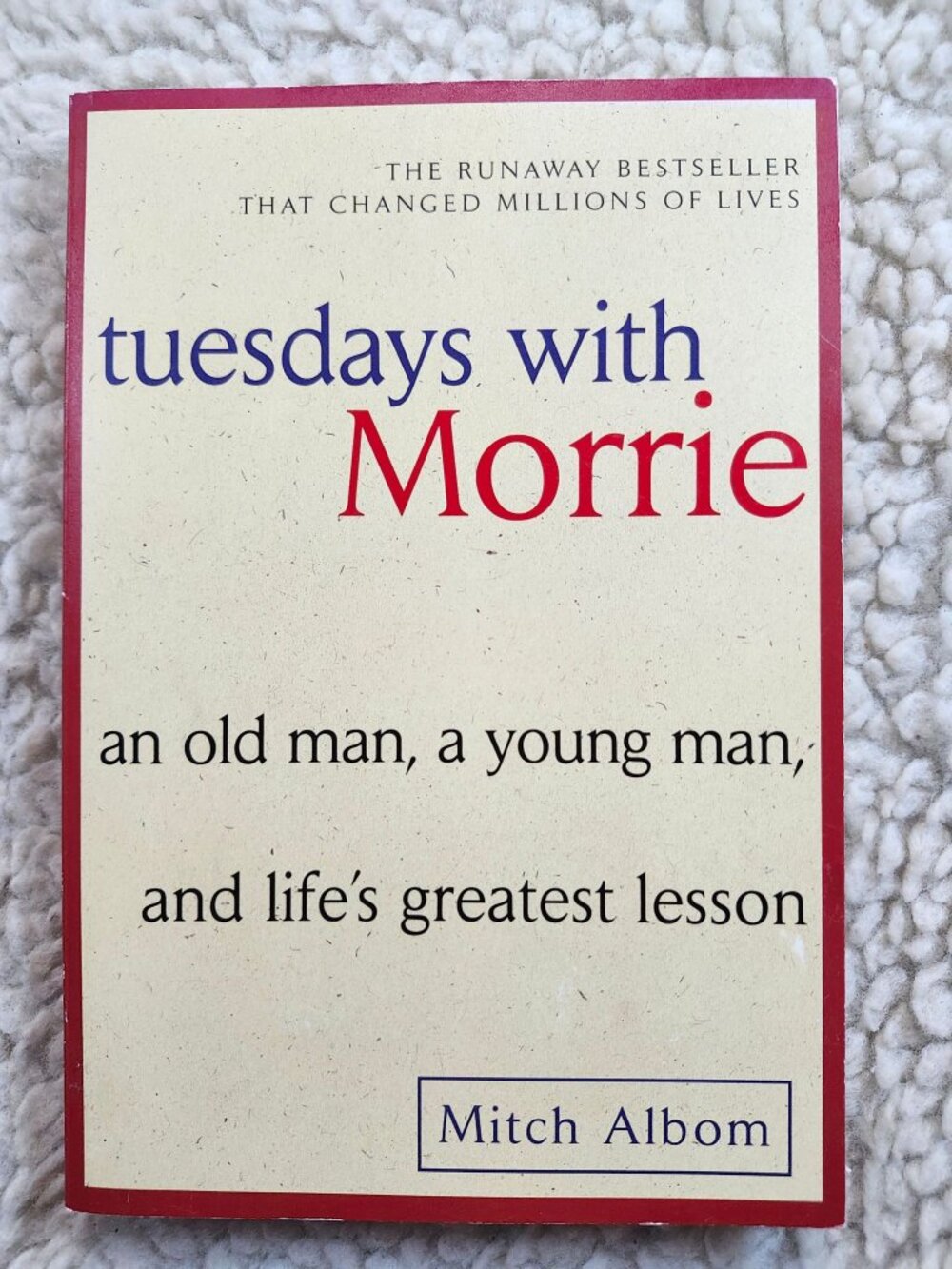 Tuesdays with Morrie Mitch Albom Paperback 2002 Broadway Books Memoir Used